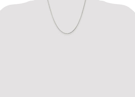 Sterling Silver Rhodium-plated Diamond-cut Round Box Chain (Style QVX026R-20)