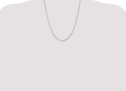 Sterling Silver Rhodium-plated Diamond-cut Round Box Chain (Style QVX026R-22)