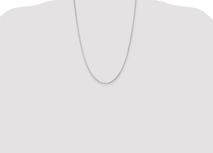 Sterling Silver Rhodium-plated Diamond-cut Round Box Chain (Style QVX026R-24)