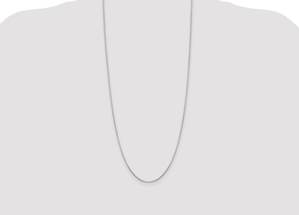Sterling Silver Rhodium-plated Diamond-cut Round Box Chain (Style QVX026R-30)