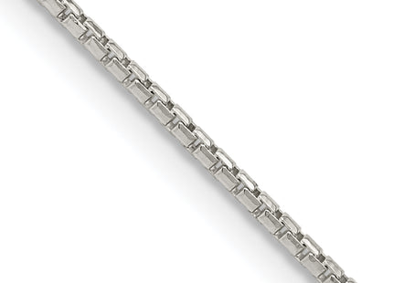 Sterling Silver Diamond-cut Round Box Chain w/4in ext., 26 x 1.3mm