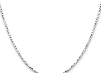 Sterling Silver Rhodium-plated Diamond-cut Round Box Chain, 16 x 1.5mm