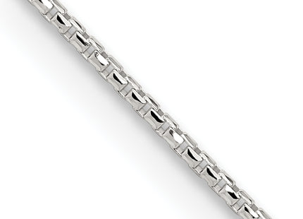 Sterling Silver . Diamond-cut Round Box Chain w/2in ext.