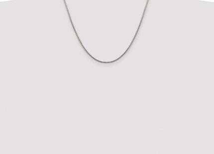 Sterling Silver Rhodium-plated Diamond-cut Round Box Chain (Style QVX035R-20)