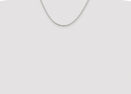 Sterling Silver Rhodium-plated Diamond-cut Round Box Chain (Style QVX040R-18)