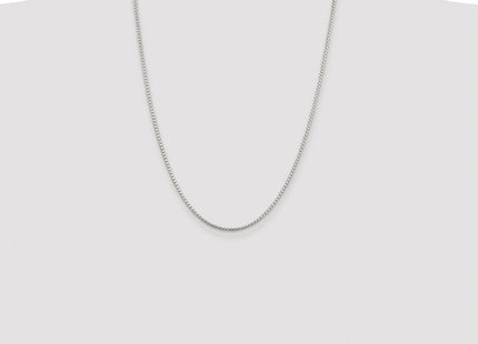 Sterling Silver Rhodium-plated Diamond-cut Round Box Chain (Style QVX040R-24)