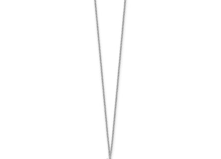Sterling silver diamond heart necklace, alternate view