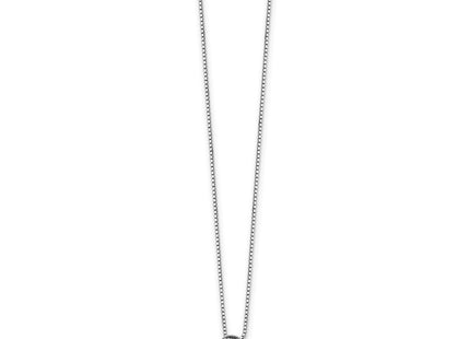 Sterling silver diamond heart necklace, alternate view