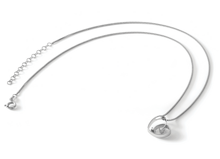 White Ice Sterling Silver Rhodium-plated Diamond Open Heart Necklace with Extender, 20 x 20mm