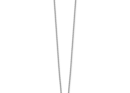 White Ice Sterling Silver Rhodium-plated Diamond Heart Necklace with Extender (Style QW161-18)