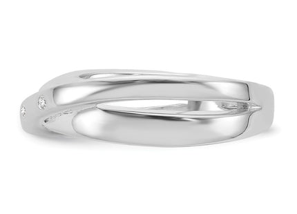 Sterling silver diamond ring, another view