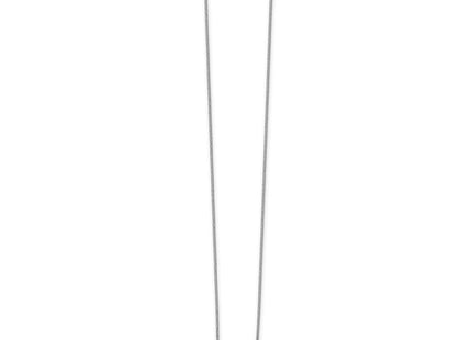 White Ice Sterling Silver Rhodium-plated Diamond Open Heart Necklace with Extender (Style QW170-18)