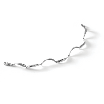 White Ice Sterling Silver Rhodium-plated Satin and Polished Diamond Bracelet with Extender
