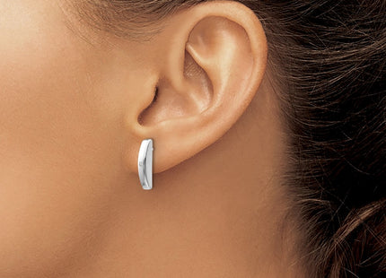 Sterling silver diamond earrings, another view