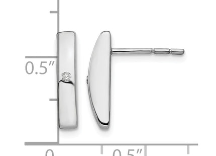 Sterling silver diamond earrings, further view