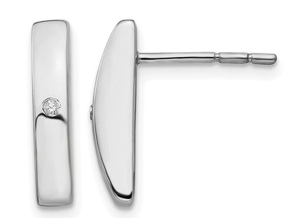 Sterling silver diamond earrings