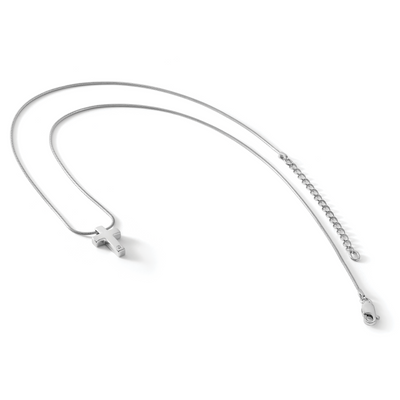 White Ice Sterling Silver Rhodium-plated Diamond Cross Necklace with Extender, 20 x 15mm