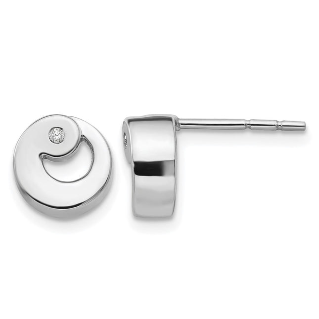 Sterling silver diamond earrings