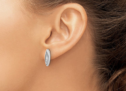 Sterling silver diamond earrings, another view