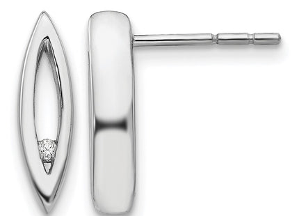 Sterling silver diamond earrings
