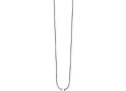 White Ice Sterling Silver Rhodium-plated Diamond and Garnet Necklace with Extender (Style QW209GA-18)