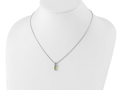 Sterling silver diamond necklace, another view