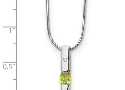 Sterling silver diamond necklace, further view
