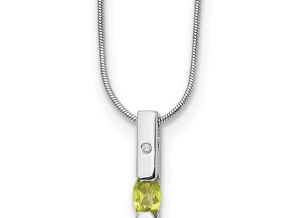 Sterling silver diamond necklace