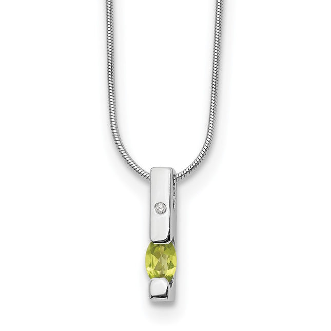 Sterling silver diamond necklace