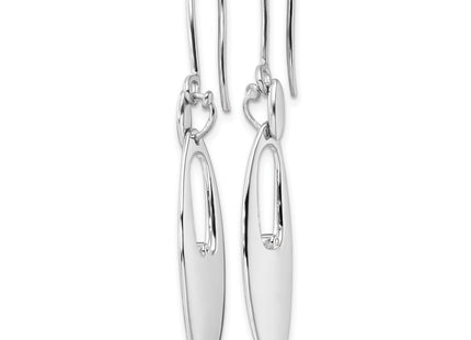 Sterling silver diamond drop earrings, alternate view