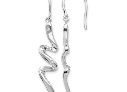 Sterling silver diamond drop earrings
