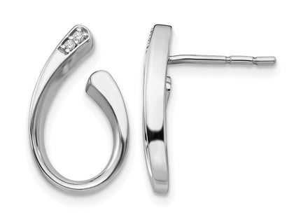 Sterling silver diamond earrings