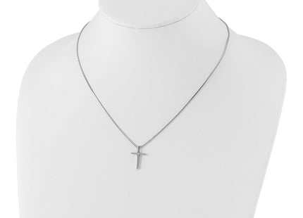 Sterling silver diamond cross necklace, further view