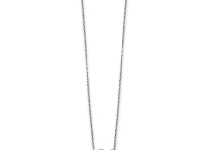 Sterling silver diamond heart necklace, alternate view