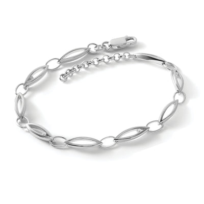White Ice Sterling Silver Rhodium-plated Diamond Bracelet with Extender