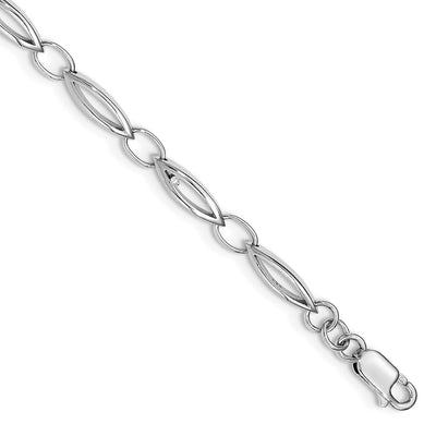 White Ice Sterling Silver Rhodium-plated Diamond Bracelet with Extender