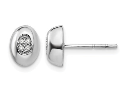 Sterling silver diamond earrings