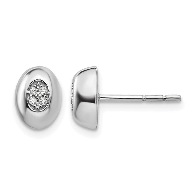 Sterling silver diamond earrings