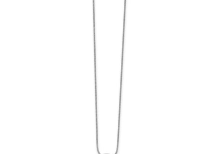 White Ice Sterling Silver Rhodium-plated Diamond Open Circle Necklace with Extender (Style QW313-18)
