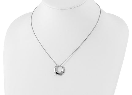 Sterling silver diamond circle necklace, further view