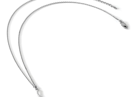 White Ice Sterling Silver Rhodium-plated Swirl Diamond Necklace with Extender