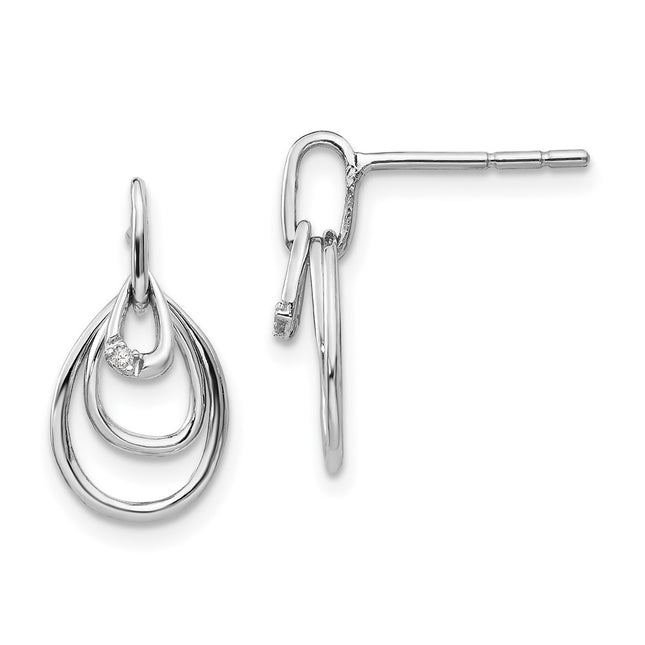 Sterling Silver Earrings Style QW331 - Classique Jewelry Inc.