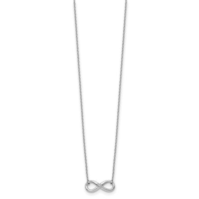 White Ice Sterling Silver Rhodium-plated Diamond Infinity Necklace, 18 x 18mm