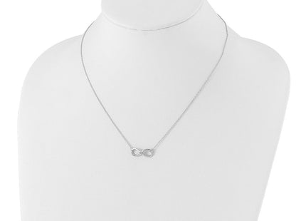 White Ice Sterling Silver Rhodium-plated Diamond Infinity Necklace (Style QW346-18)