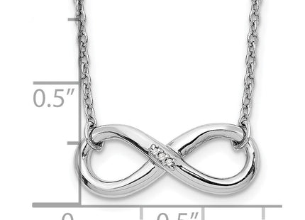 White Ice Sterling Silver Rhodium-plated Diamond Infinity Necklace (Style QW346-18)