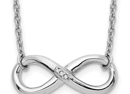 White Ice Sterling Silver Rhodium-plated Diamond Infinity Necklace (Style QW346-18)