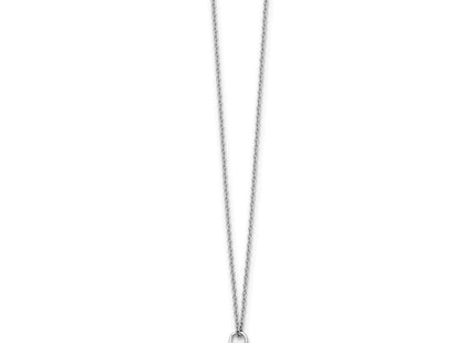 Sterling silver diamond necklace, alternate view