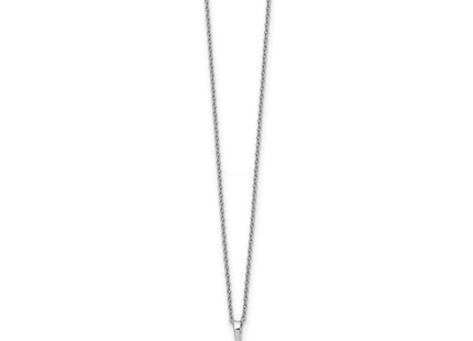 Sterling silver diamond necklace, alternate view