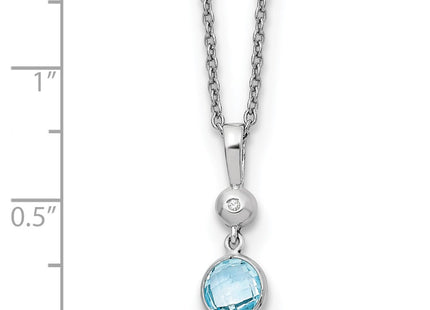 Sterling silver diamond necklace, another view
