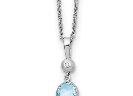 Sterling silver diamond necklace